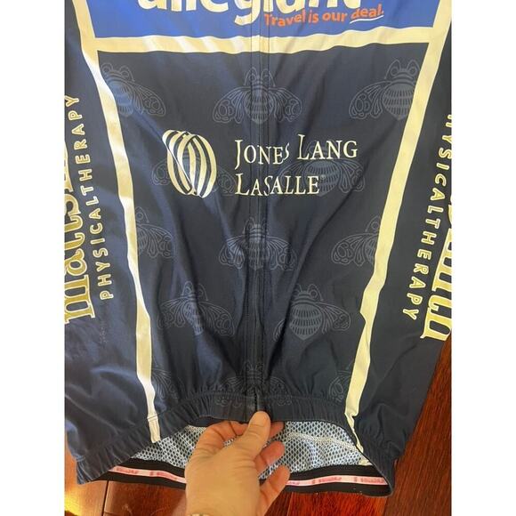 Men's Squadra cycling jersey size medium dark blue - Picture 3 of 6